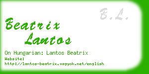 beatrix lantos business card